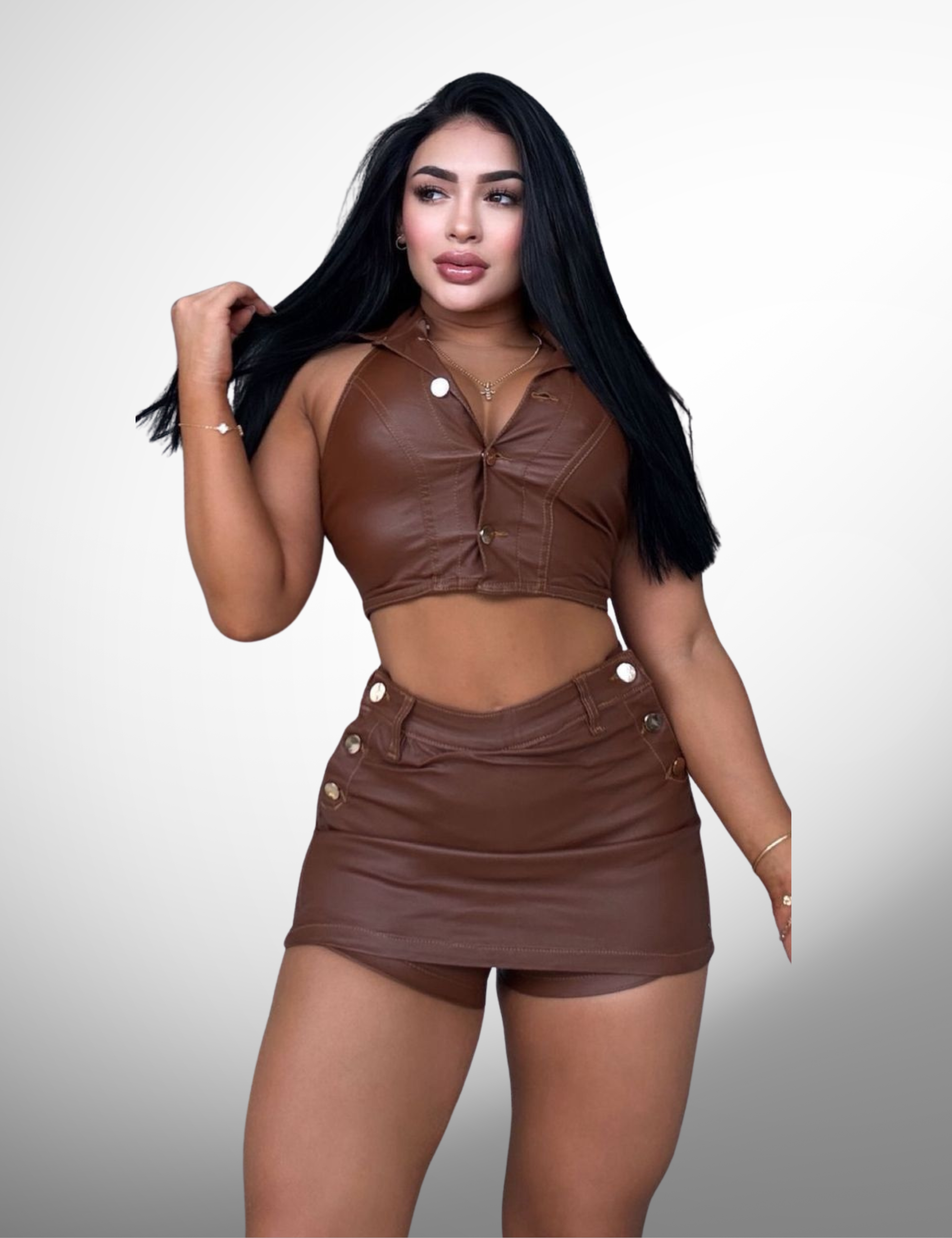 Set efeto cuero para mujeres