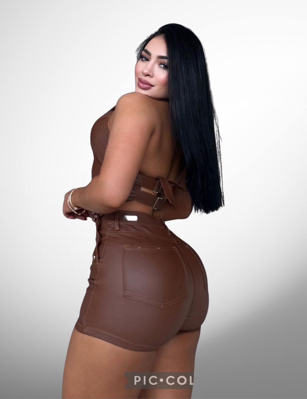 Set efeto cuero para mujeres