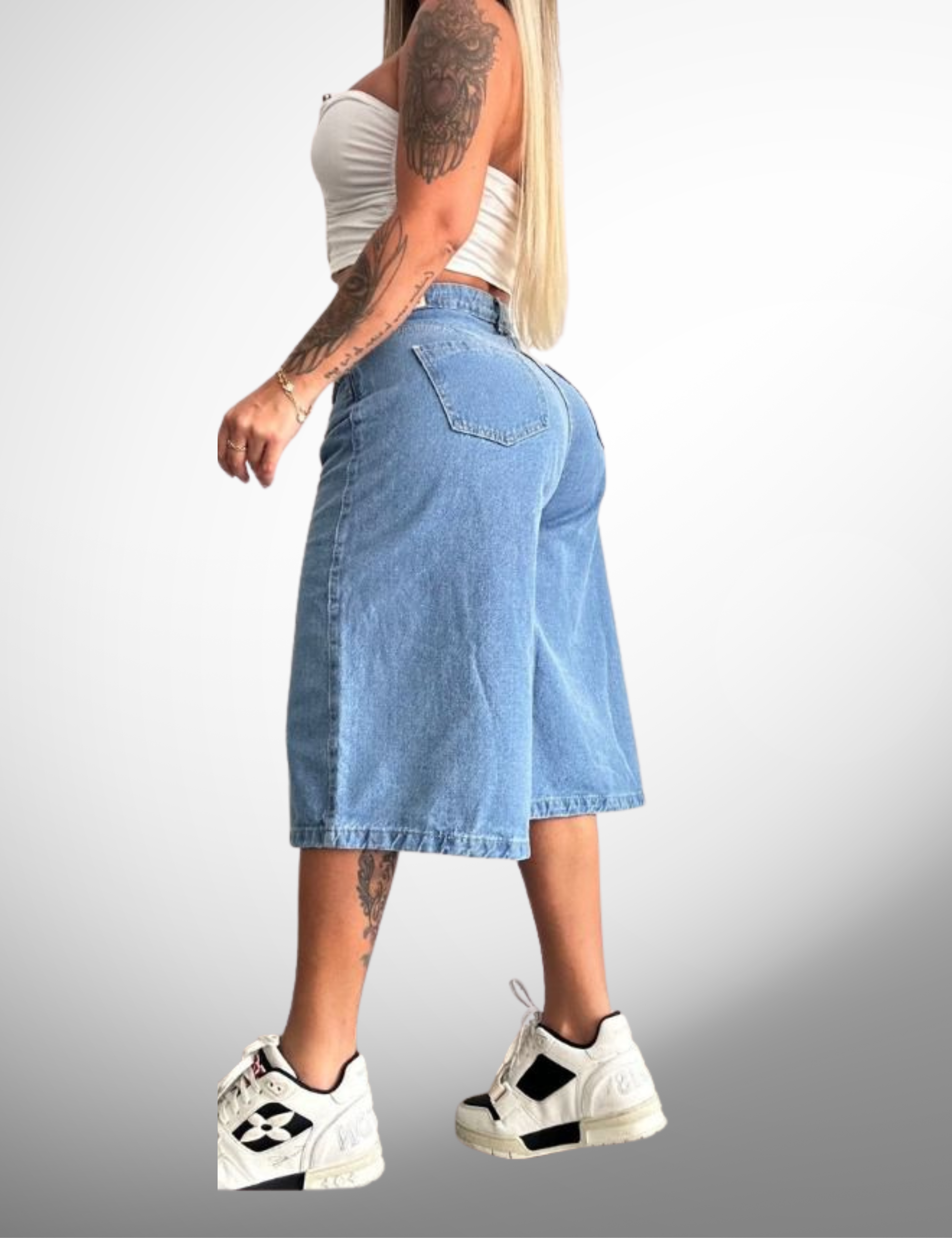 Bermuda jeans rigida