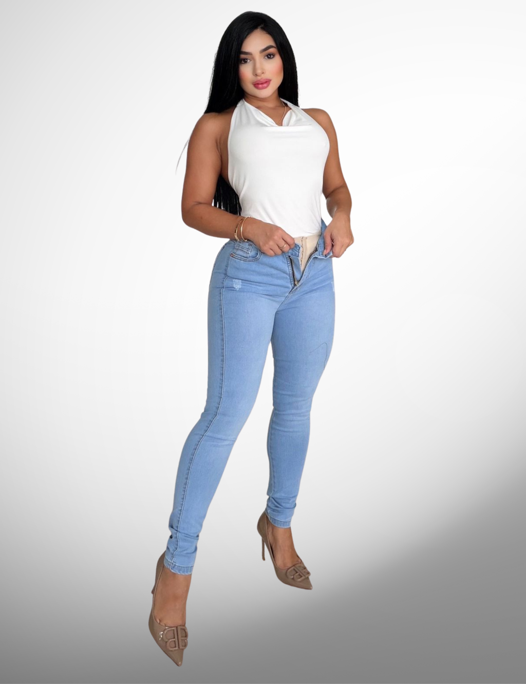 Skinny licrado con faja - slevisCF