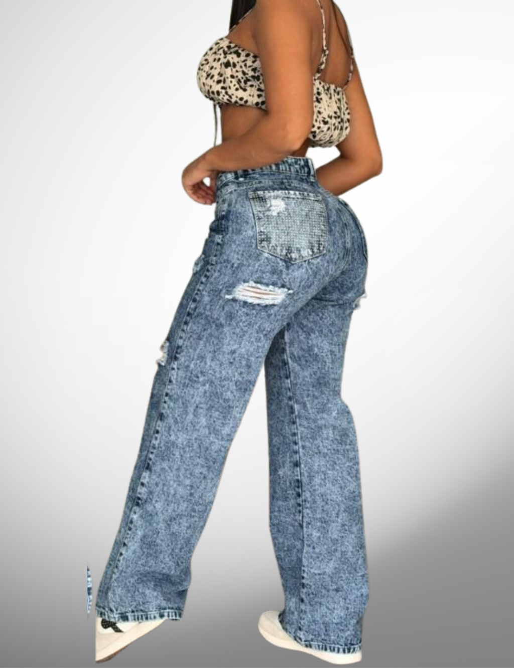 Palazzo rígido tipo europeo con pedrería - 62125