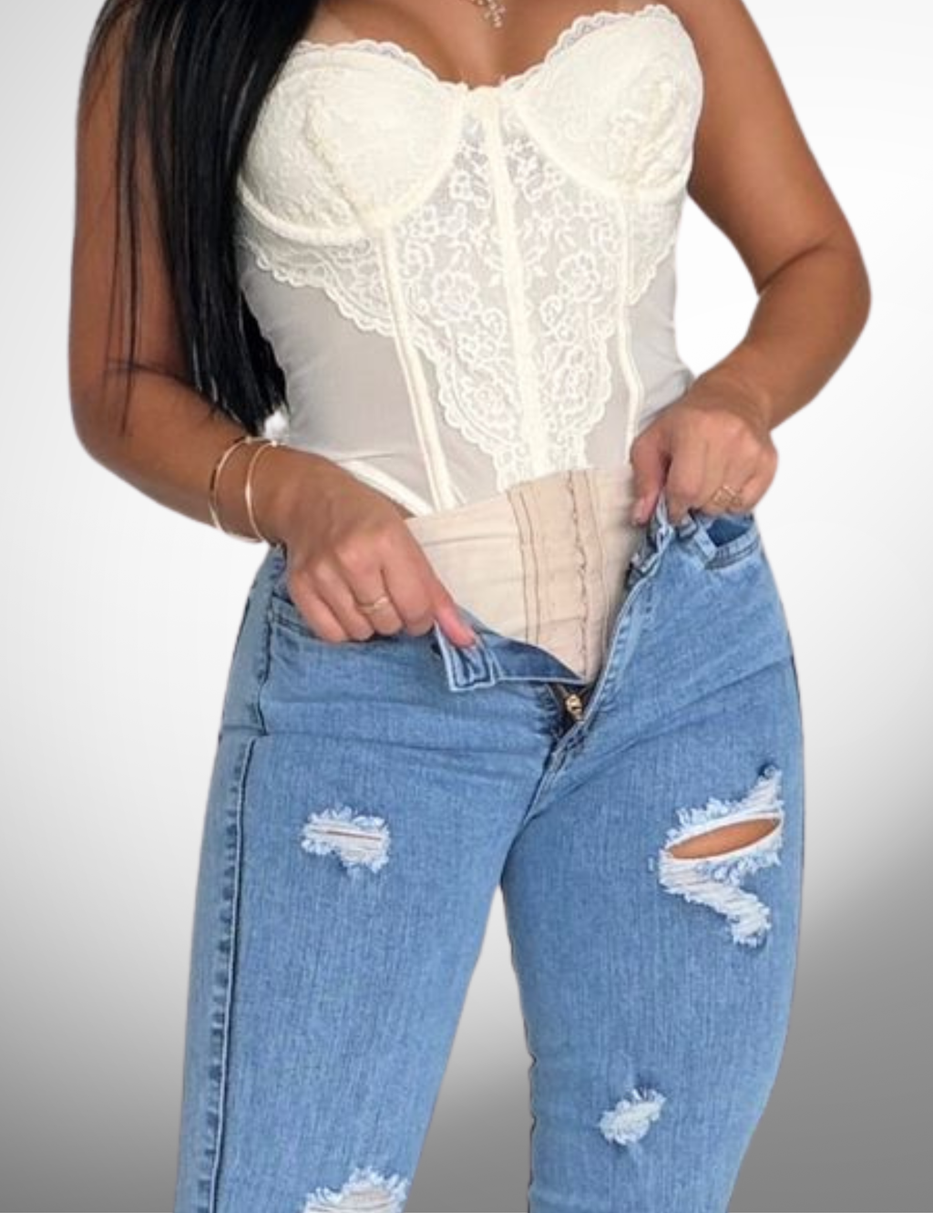 Skinny licrado con faja - s61063-2f