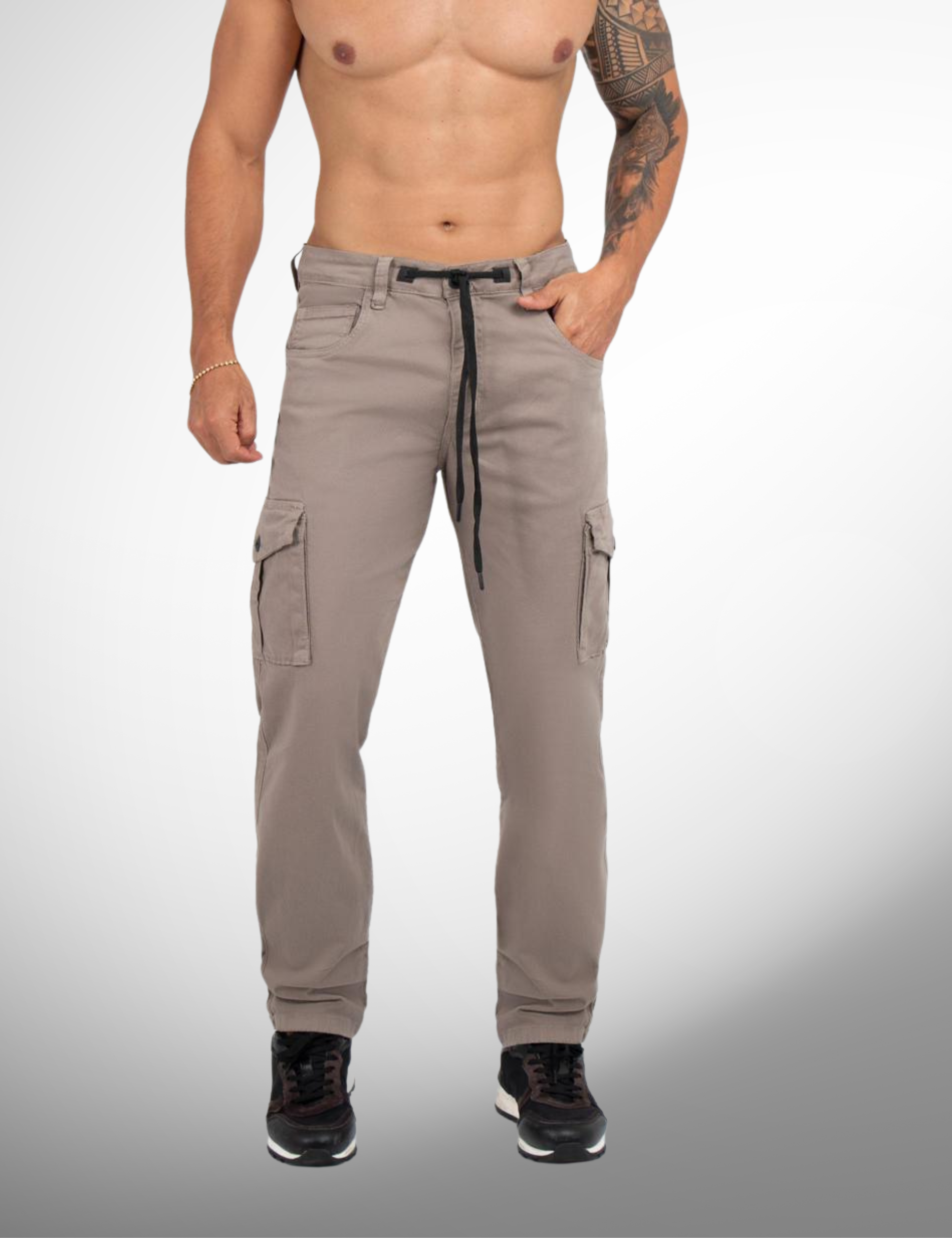 CARGO HOMBRES DRILL - BOTA RECTA