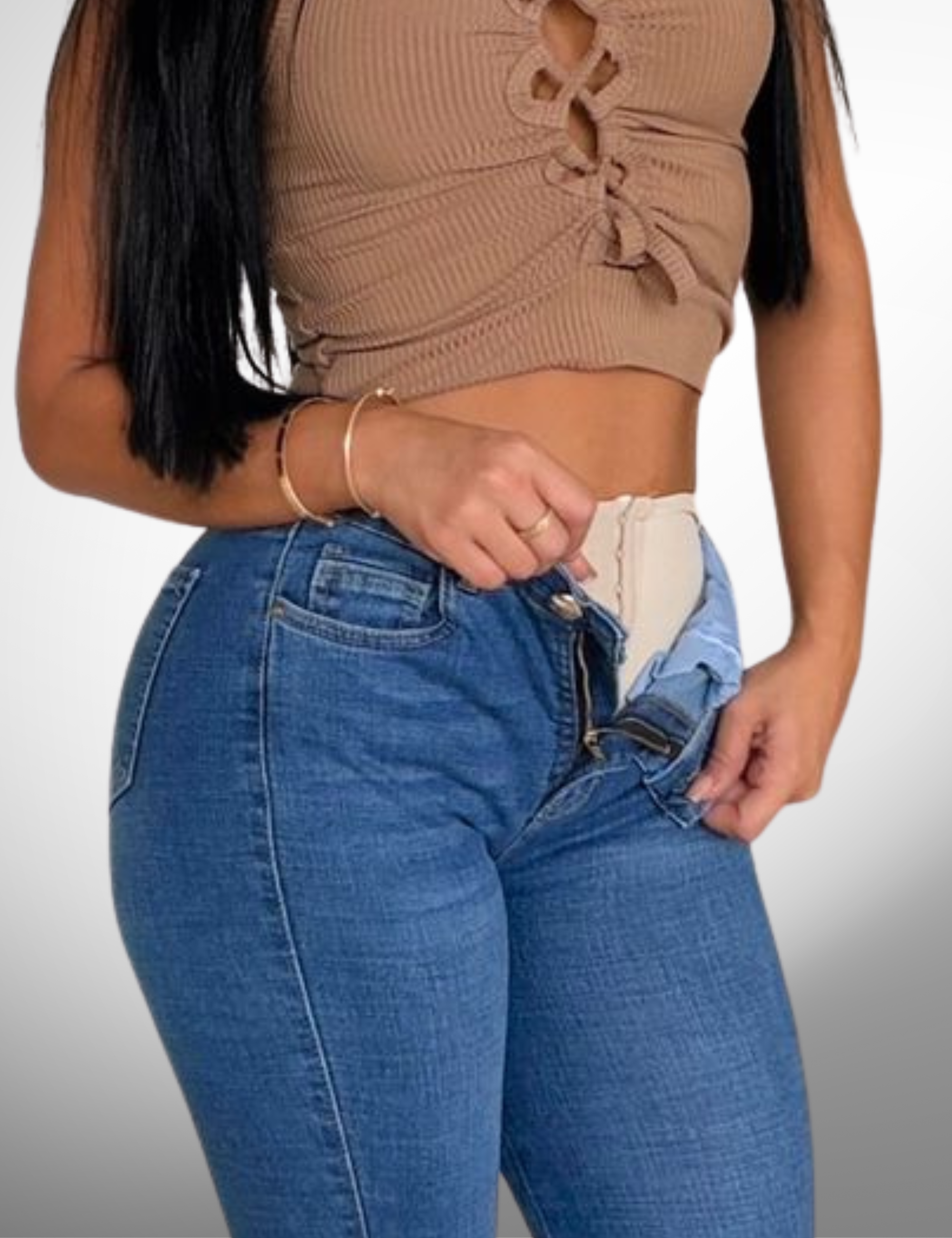 Jeans licrado con faja - BamericaninoF