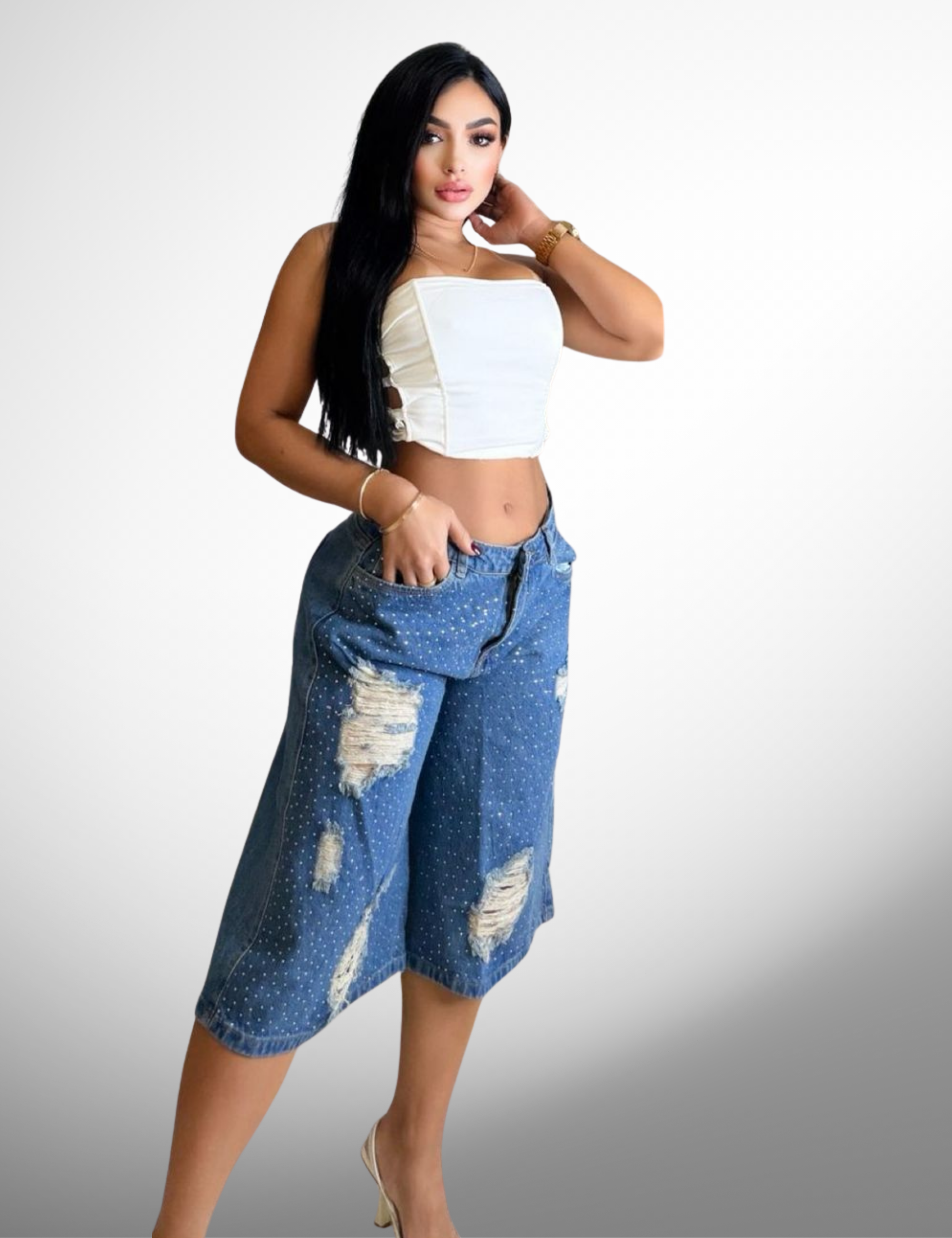 Capri rigido con pedrería - 67028