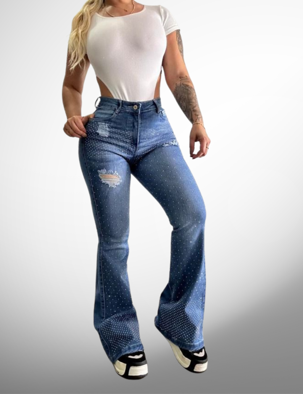 Bota campana con pedrería