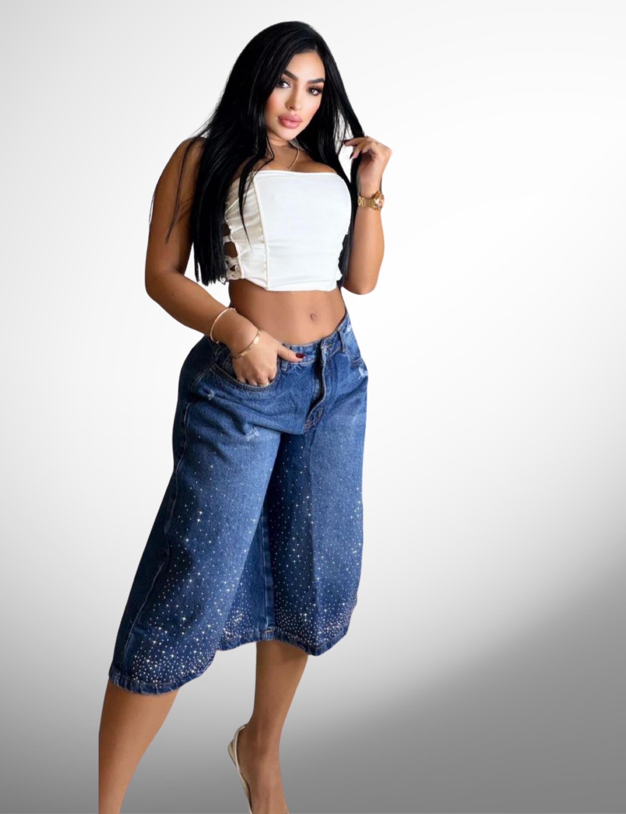 Capri rigido con pedrería - 63168