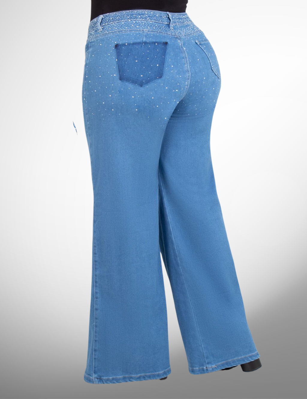 Tipo europeo talla plus con pedrería -