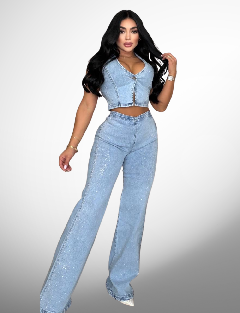 Set  palazzo con pedrería