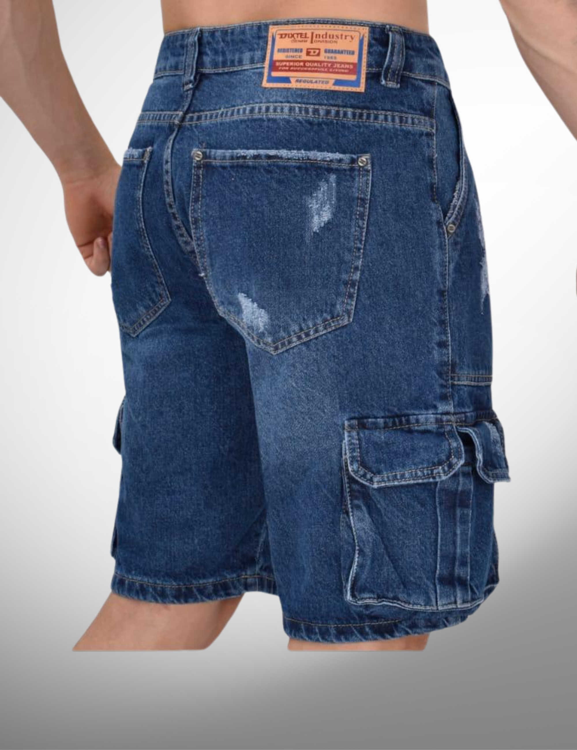 Bermuda cargo jeans - 7042-1