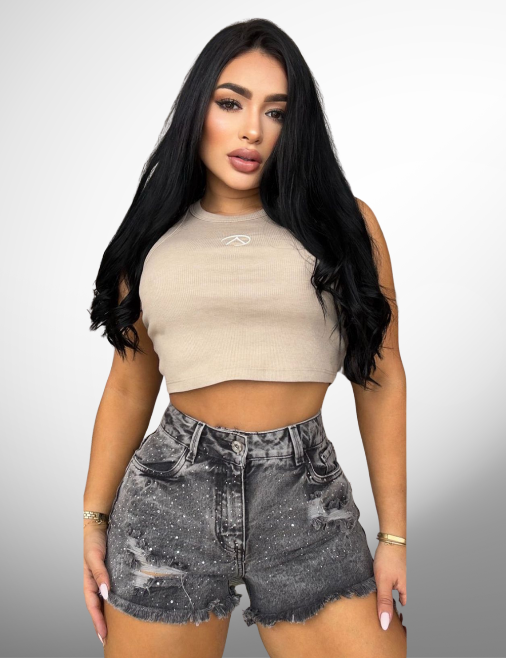 Short rigido con pedrería - 24288