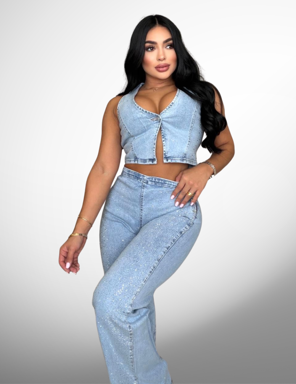 Set  palazzo con pedrería